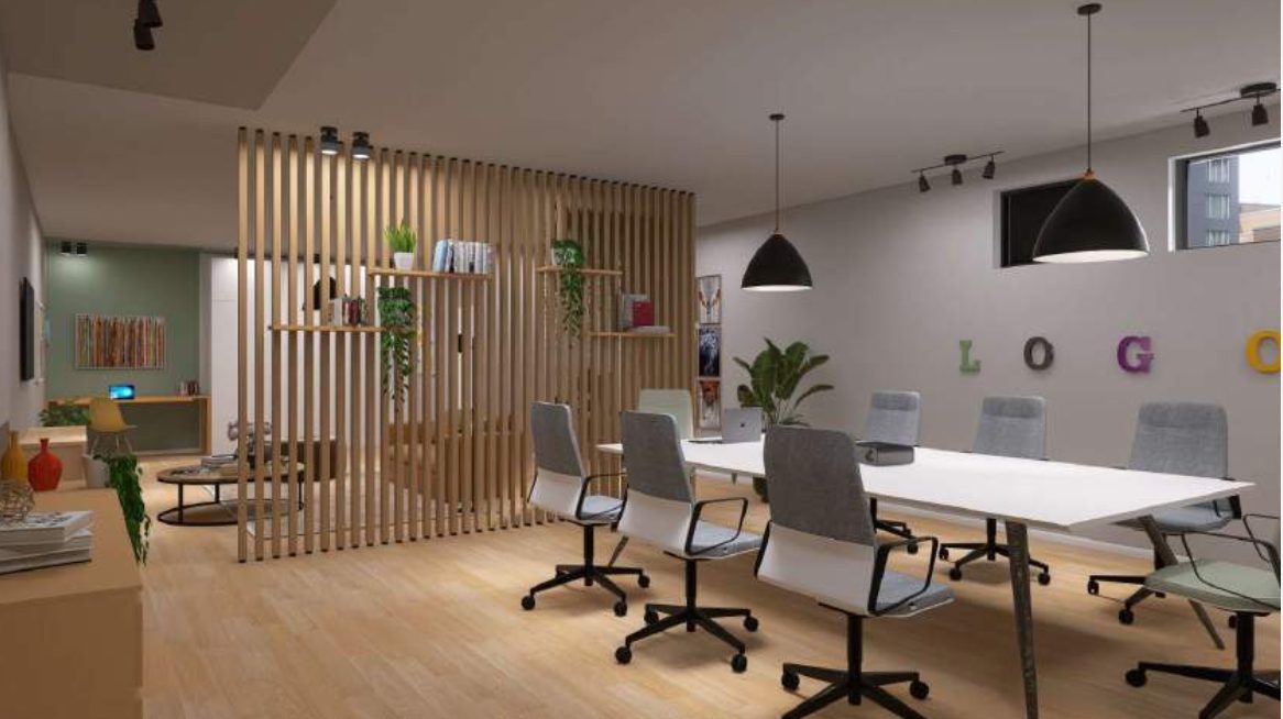 Render della sala riunioni di Epicentro Giovani
