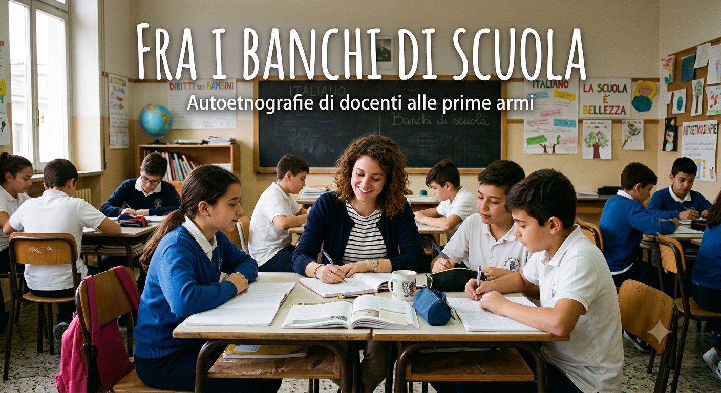 Fra i banchi di scuola — un'insegnante tra gli studenti in aula